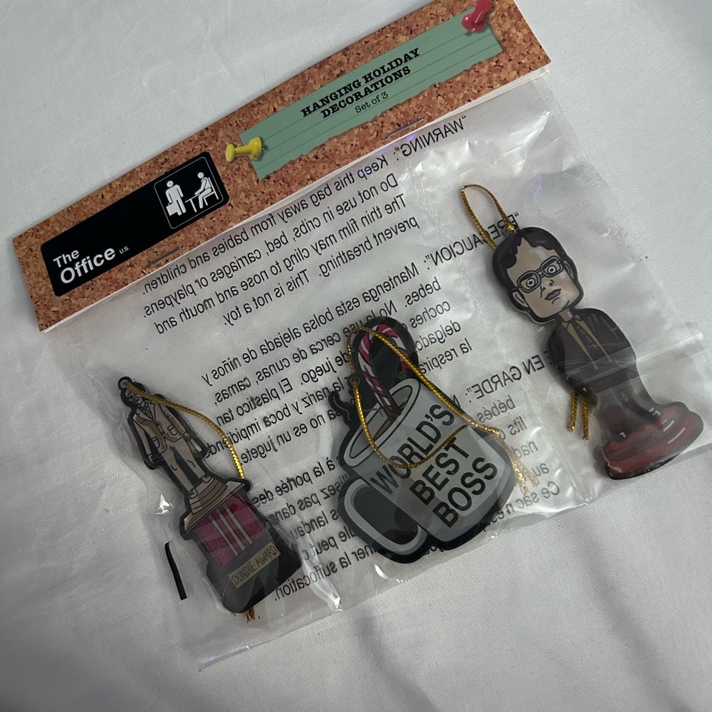 The Office ornaments & WUPHF sticker